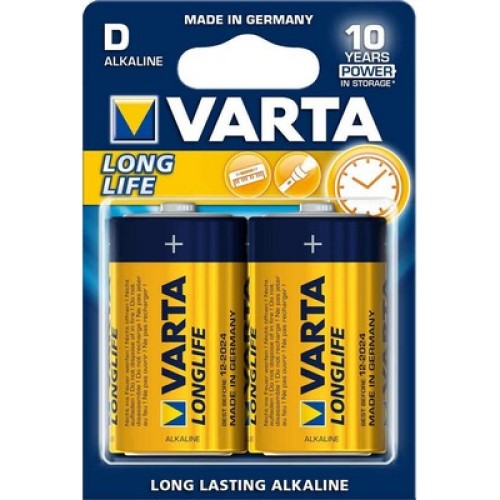 ALKALINE BATTERY VARTA D LR20 (4120) LONGLIFE 1.5V 2TMX